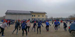 Warm-up vor dem Nikolauslauf