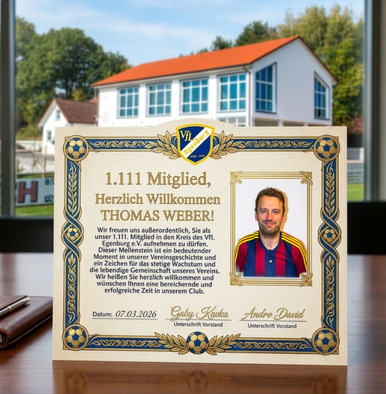 1111. Mitglied - Thomas Weber